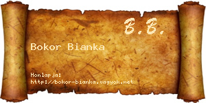 Bokor Bianka névjegykártya